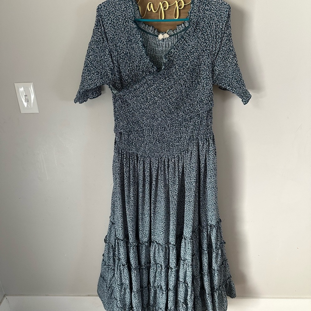 Elegant Blue Women's Dress